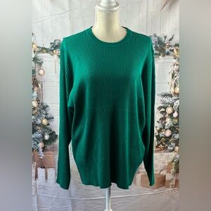 Rockmans Size:XXL Women Sweater Fine Gauge Rib Knit Emerald